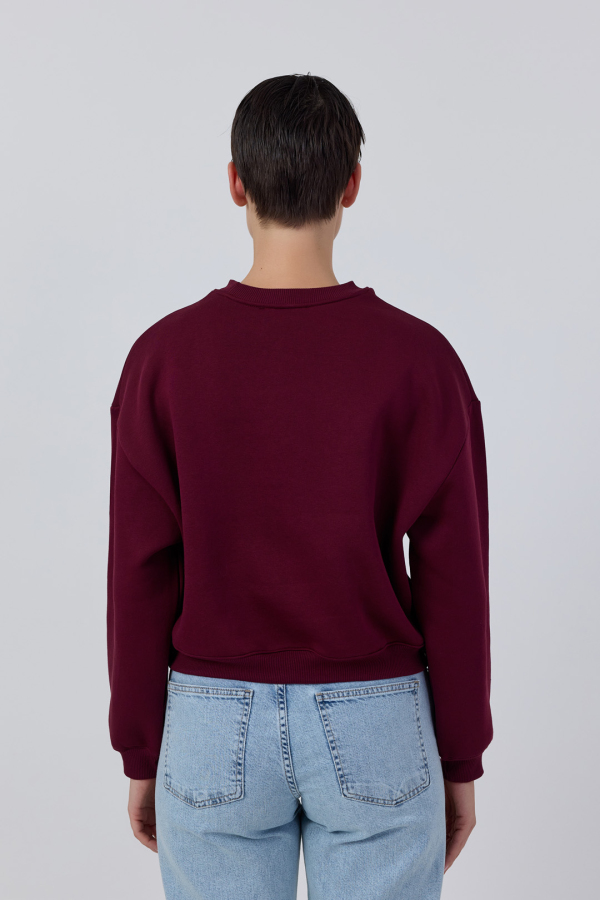 Bisiklet Yaka Basic Sweatshirt - 8