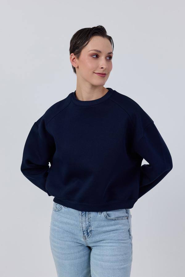 Bisiklet Yaka Basic Sweatshirt - 15