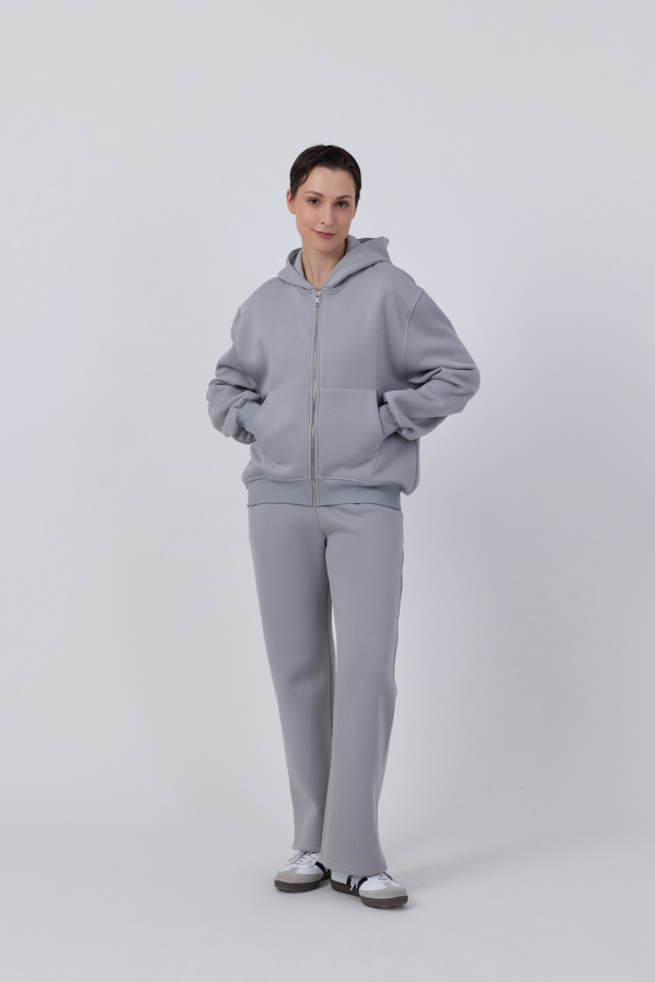 Fermuarlı Basic Ziphoodie - 7