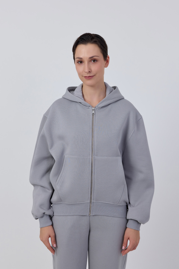 Fermuarlı Basic Ziphoodie - 2