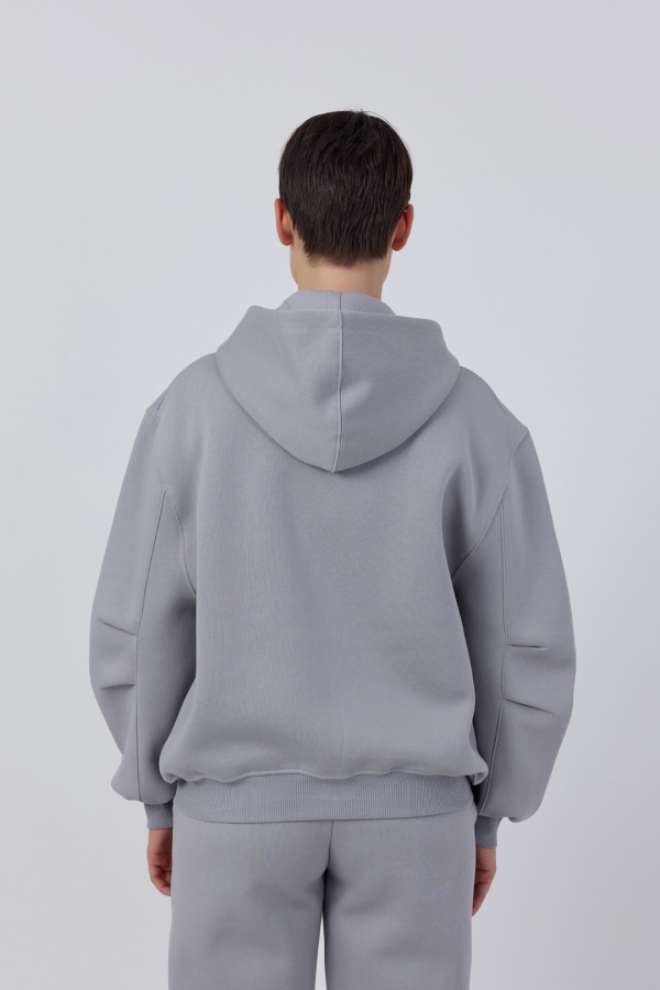 Fermuarlı Basic Ziphoodie - 4