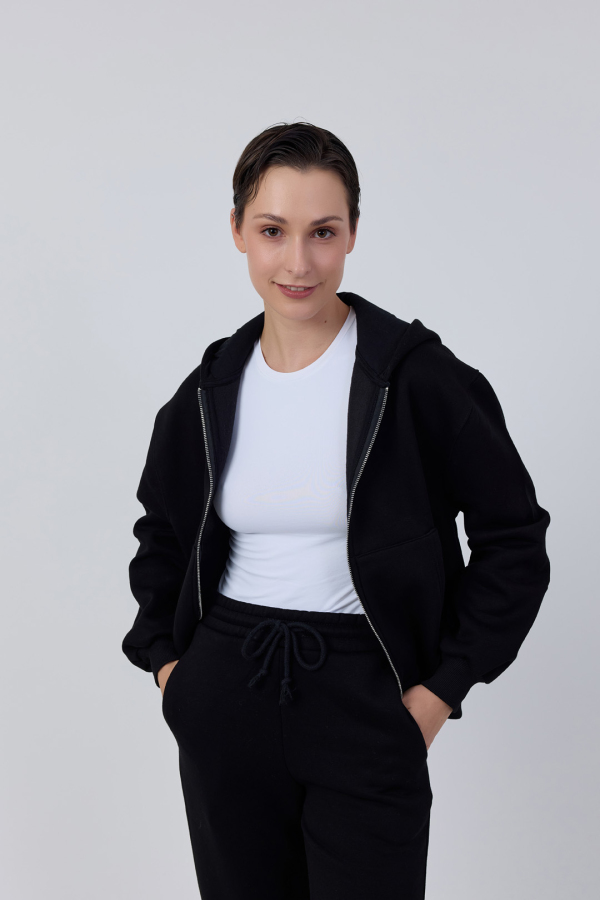 Fermuarlı Basic Ziphoodie - 24