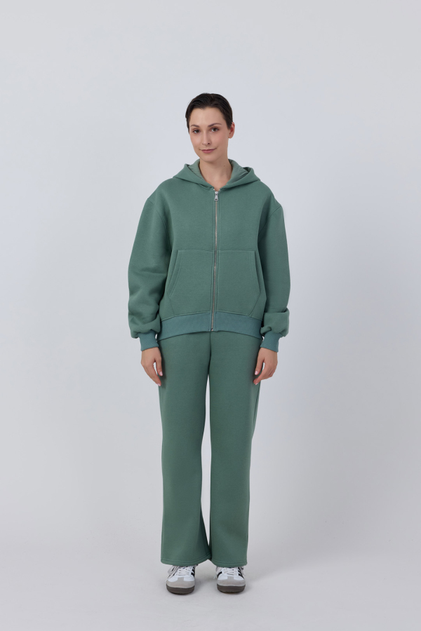 Fermuarlı Basic Ziphoodie - 30