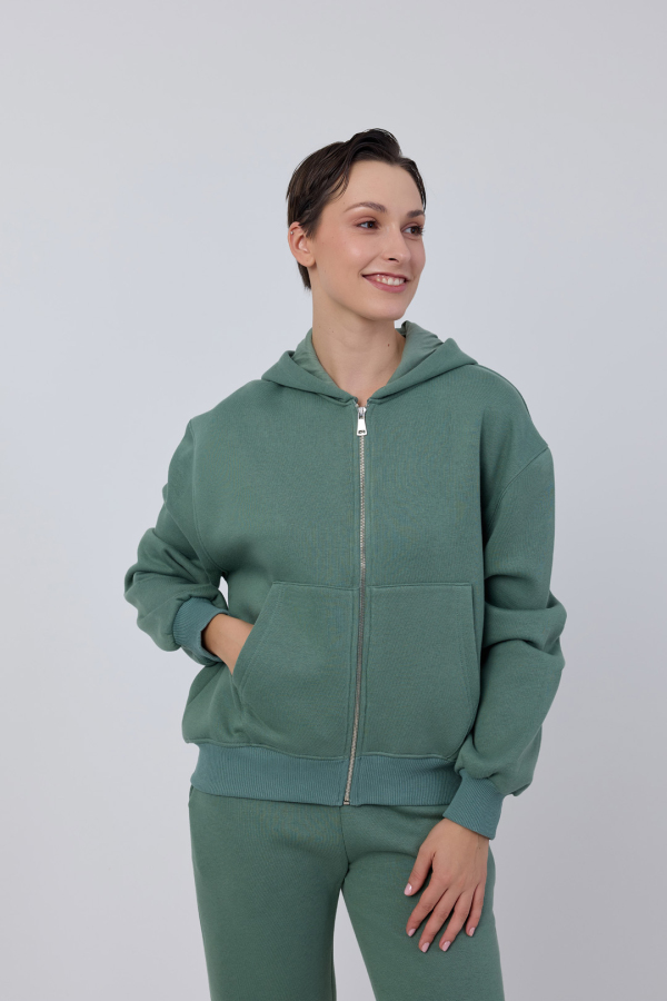 Fermuarlı Basic Ziphoodie - 32