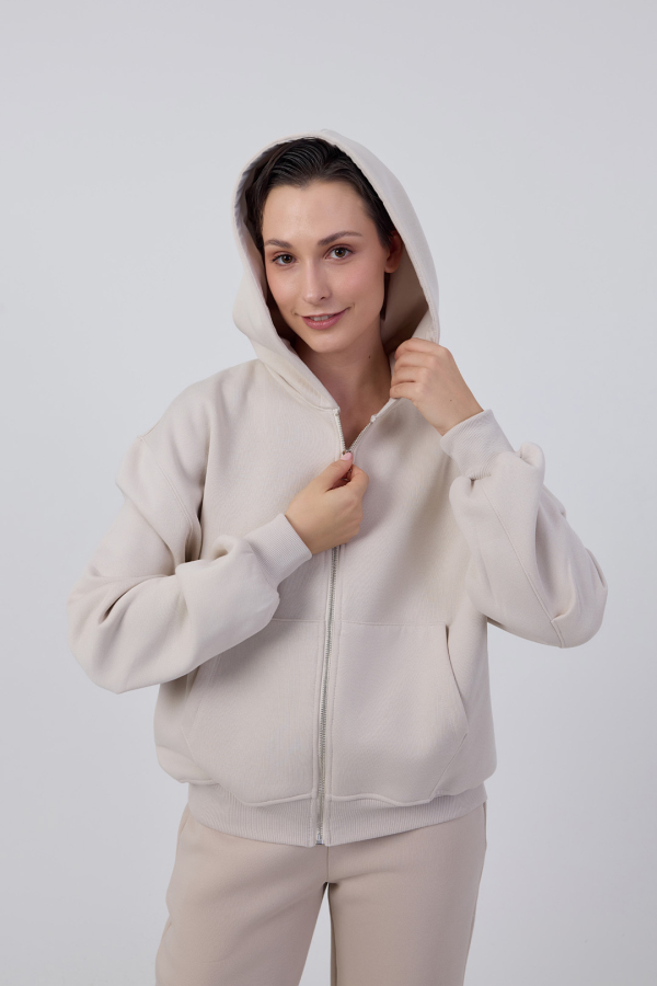 Fermuarlı Basic Ziphoodie - 37