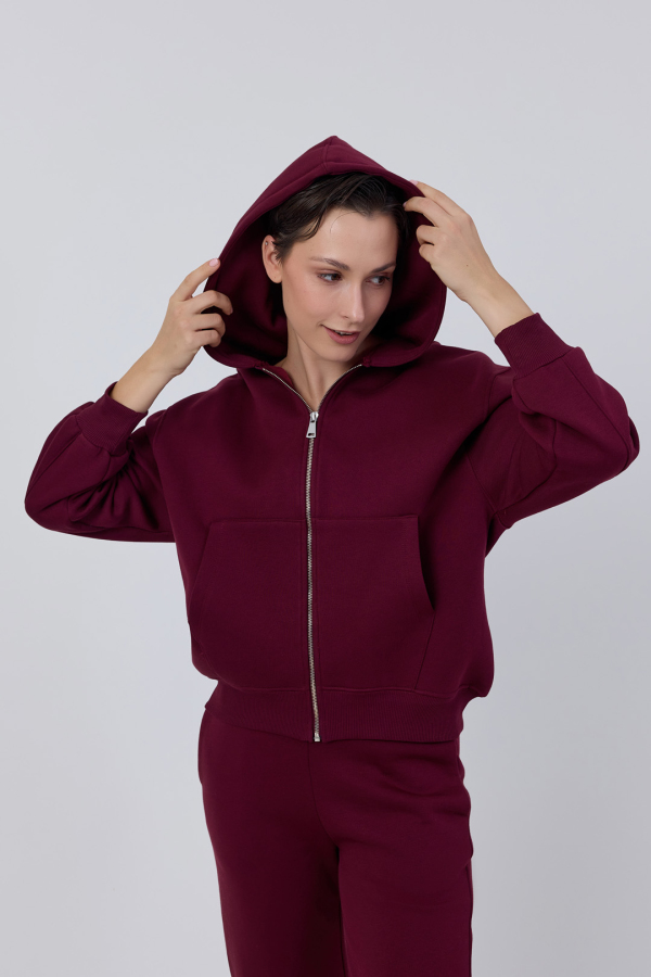 Fermuarlı Basic Ziphoodie - 44