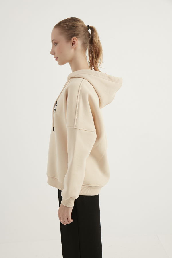 Kadın Sweatshirt Baskı Detaylı - 2