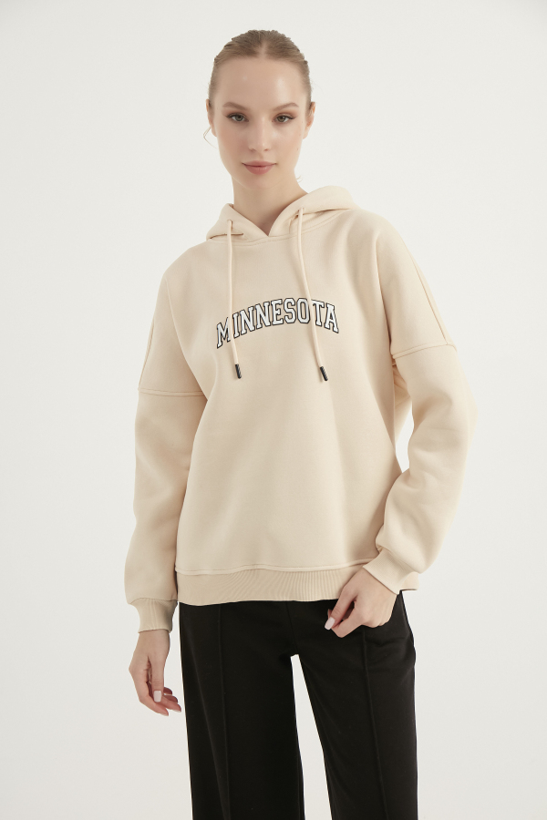 Kadın Sweatshirt Baskı Detaylı - 4