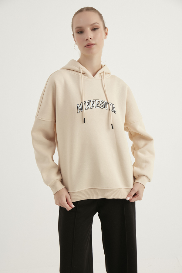 Kadın Sweatshirt Baskı Detaylı - 5