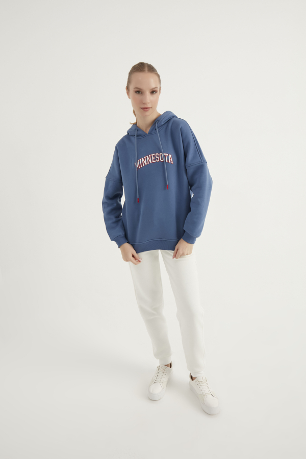 Kadın Sweatshirt Baskı Detaylı - 10