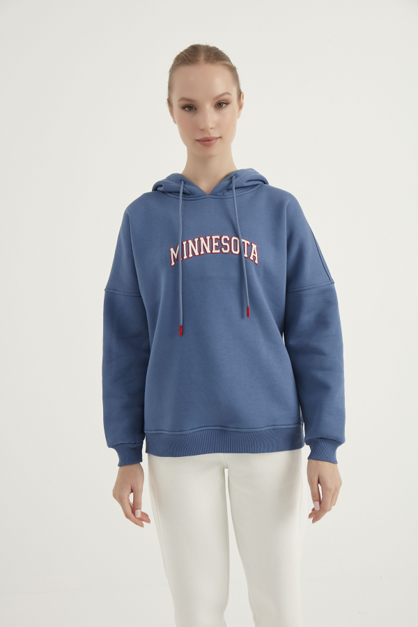 Kadın Sweatshirt Baskı Detaylı - 7