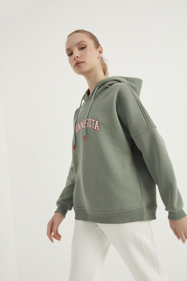 Kadın Sweatshirt Baskı Detaylı - 22