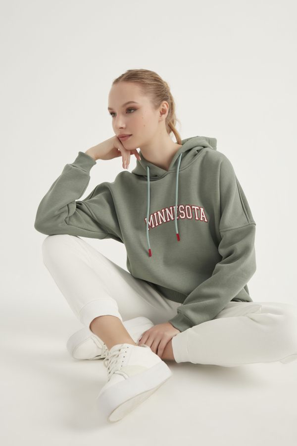 Kadın Sweatshirt Baskı Detaylı - 23