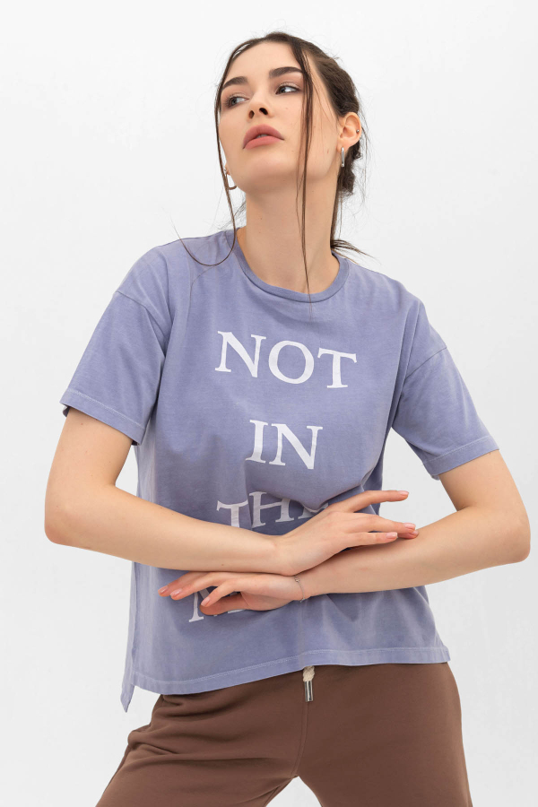 Kadın T-Shirt Not In The Mood Lila