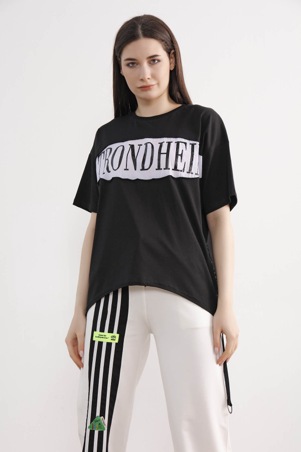 Kadın T-Shirt Trondheim Siyah