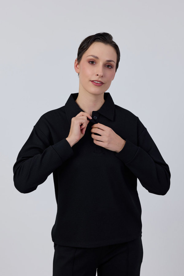 Polo Yaka Sweatshirt - 4