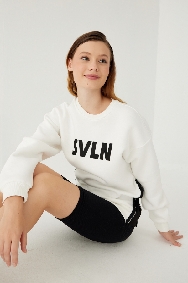 SVLN Baskılı Kadın Sweatshirt - 24