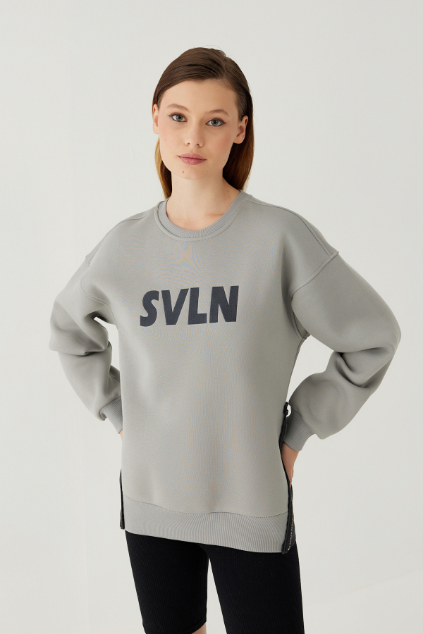 SVLN Baskılı Kadın Sweatshirt - 18