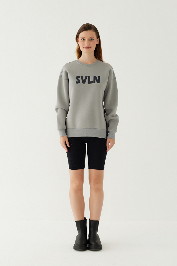 SVLN Baskılı Kadın Sweatshirt - 27